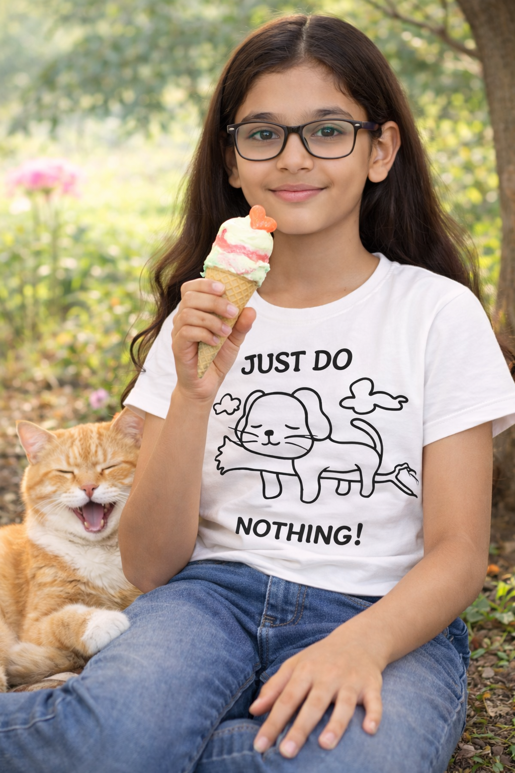 Just Do Nothing Puppy – Relax Mood Color-Changing T-Shirt for Kids