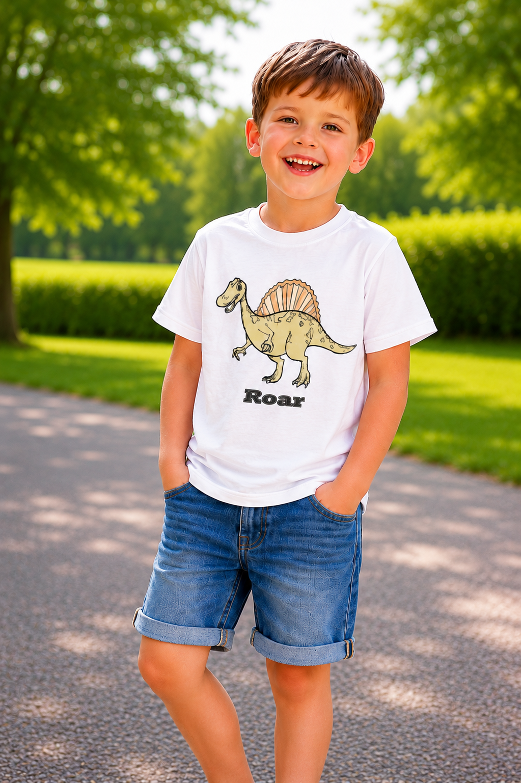 Dino Shell Roar Sun Activated Colour Changing T-Shirt for Kids