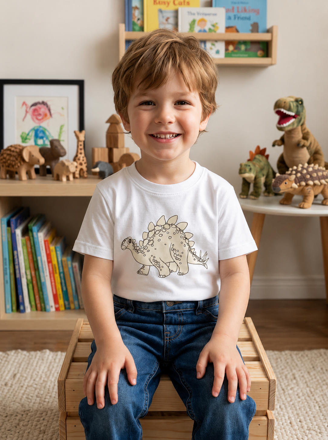 Dino Sun Activated Colour Changing T-Shirt for Kids