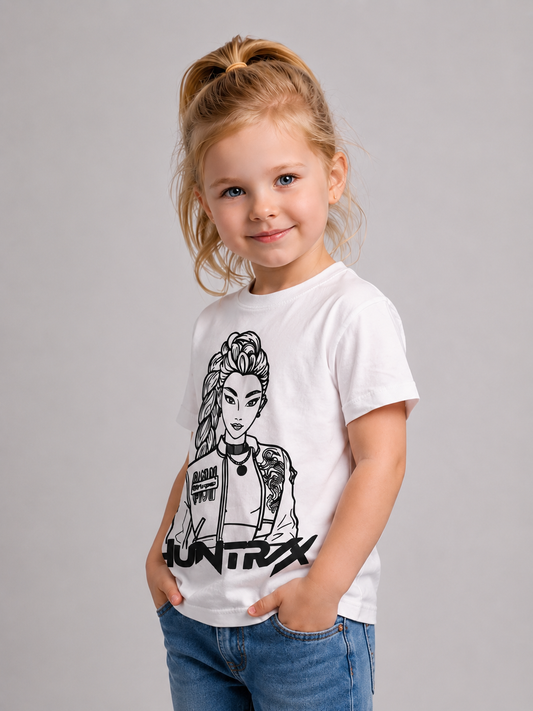 Huntrix Elite – Sun-Activated Colour-Changing Cotton T-Shirt for Girls