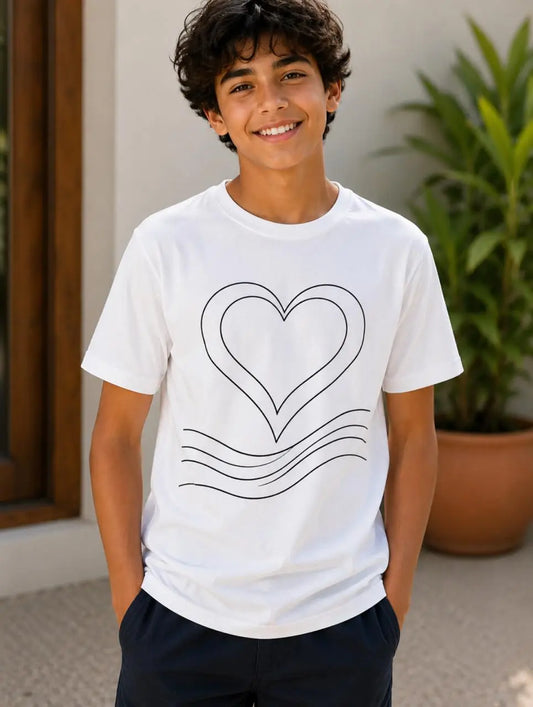 Heart of India Independence Day Sun Activated Colour-Changing Kids T-Shirt by Nysa Huletic