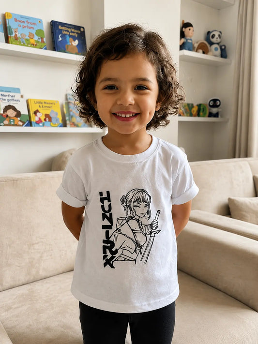 UV Reactive Cotton T-Shirt for Kids with Huntrx design