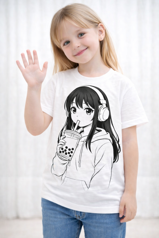 Anime Bubble Tea T-Shirt for kids