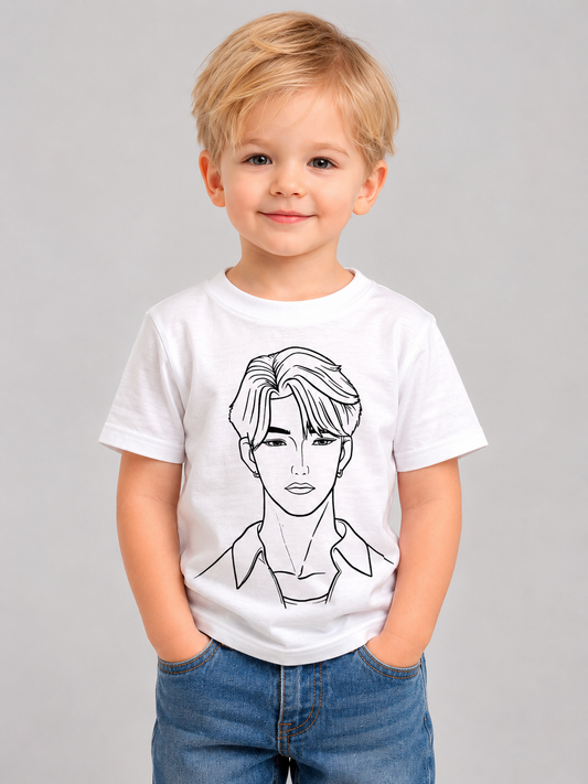 Anime Heartthrob – Sun-Activated Colour-Changing Cotton T-Shirt for Kids