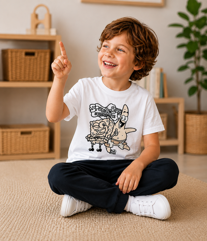 Best Friends Cartoon Sun Activated Color Changing T-Shirt for Kids