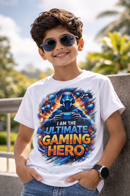 Ultimate Gaming Hero Kids Cotton T-Shirt