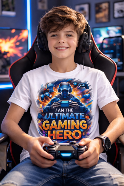 Ultimate Gaming Hero Kids Cotton T-Shirt