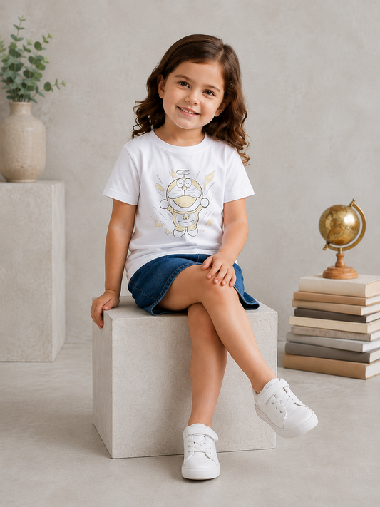 Doraemon Adventure Sun Activated Colour Changing T-Shirt for Kids