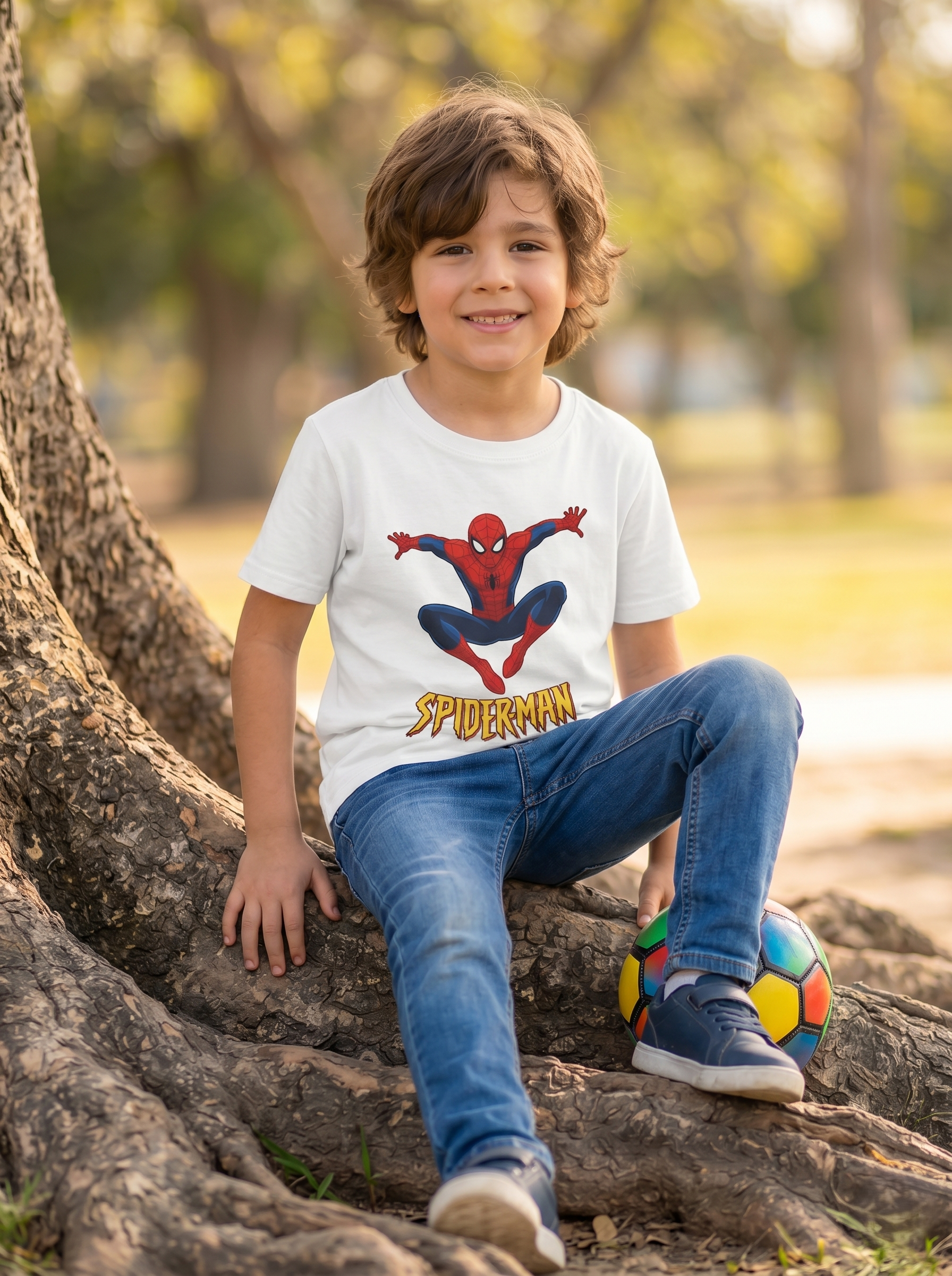 Spiderman – Sun-Activated Colour-Changing Cotton T-Shirt for Kids