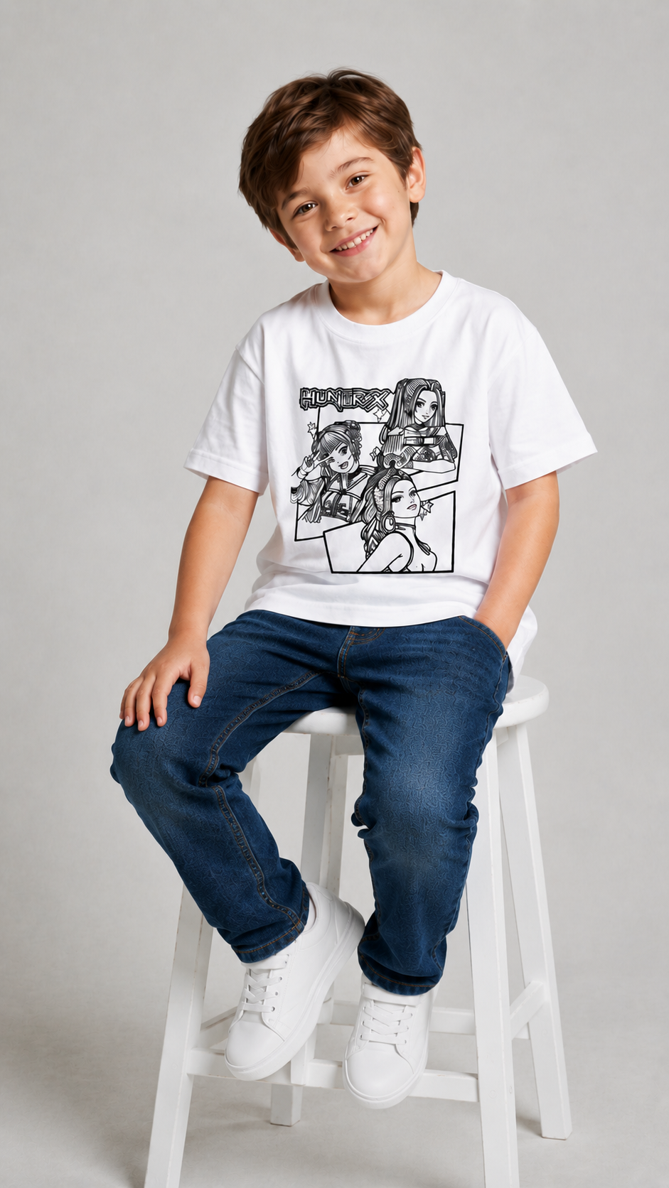 HUNTR/X Squad – Sun-Activated Colour Changing Cotton T-Shirt for Kids