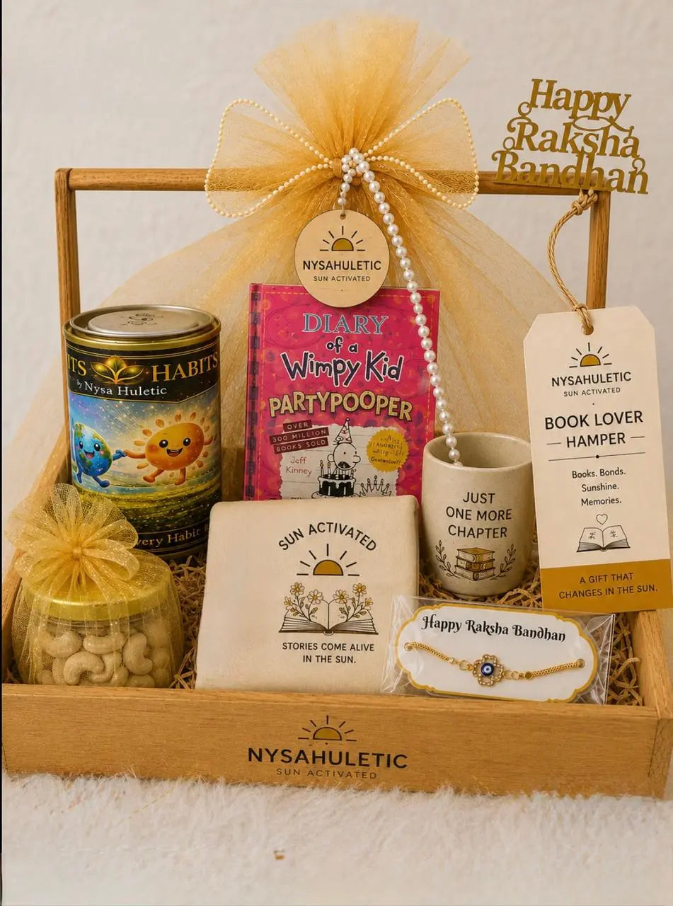 Nysa Huletic Book Lover Rakhi Gift Box – Sun Activated T-Shirt