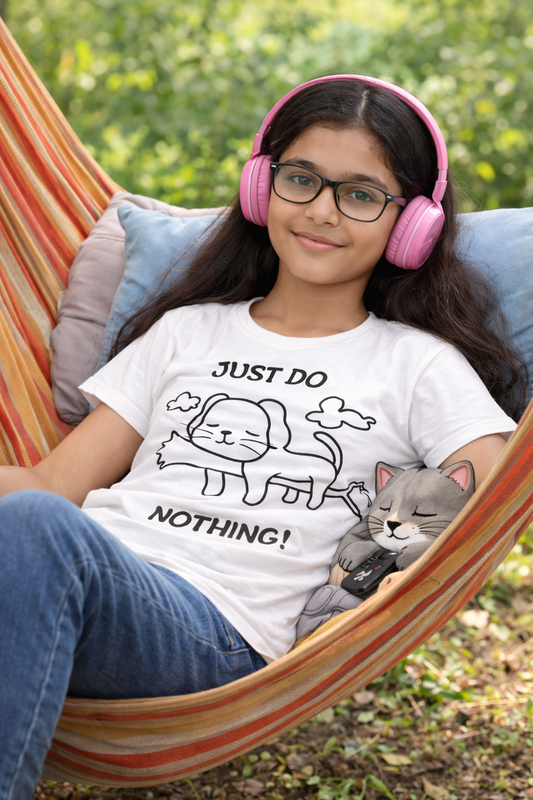 Just Do Nothing Puppy – Relax Mood Color-Changing T-Shirt for Kids