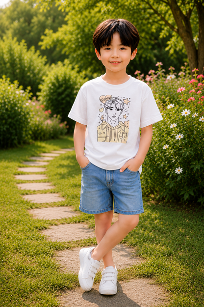 K-Pop Star Dreamer – Sun-Activated Colour Changing Cotton T-Shirt for Kids