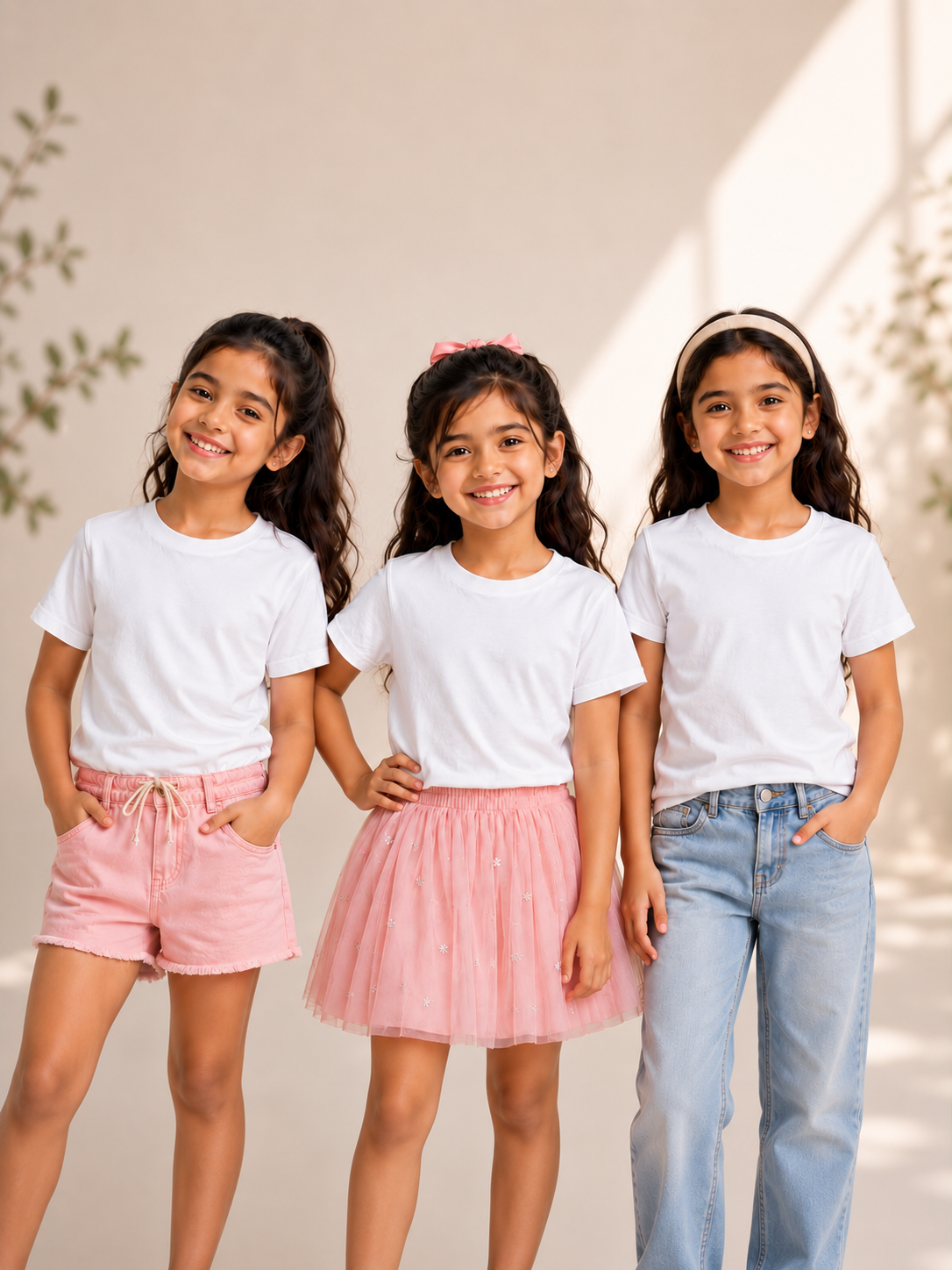 Nexus Habitat Girls Classic White Cotton T-Shirt