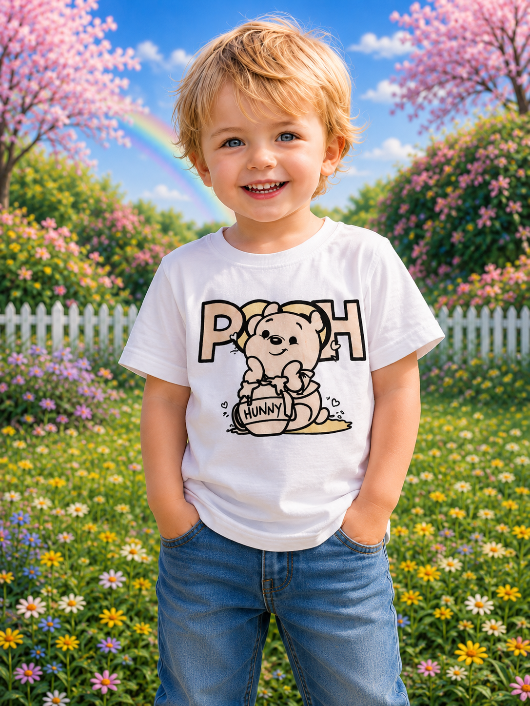 Pooh Hunny Sun Activated Colour Changing T-Shirt for Kids