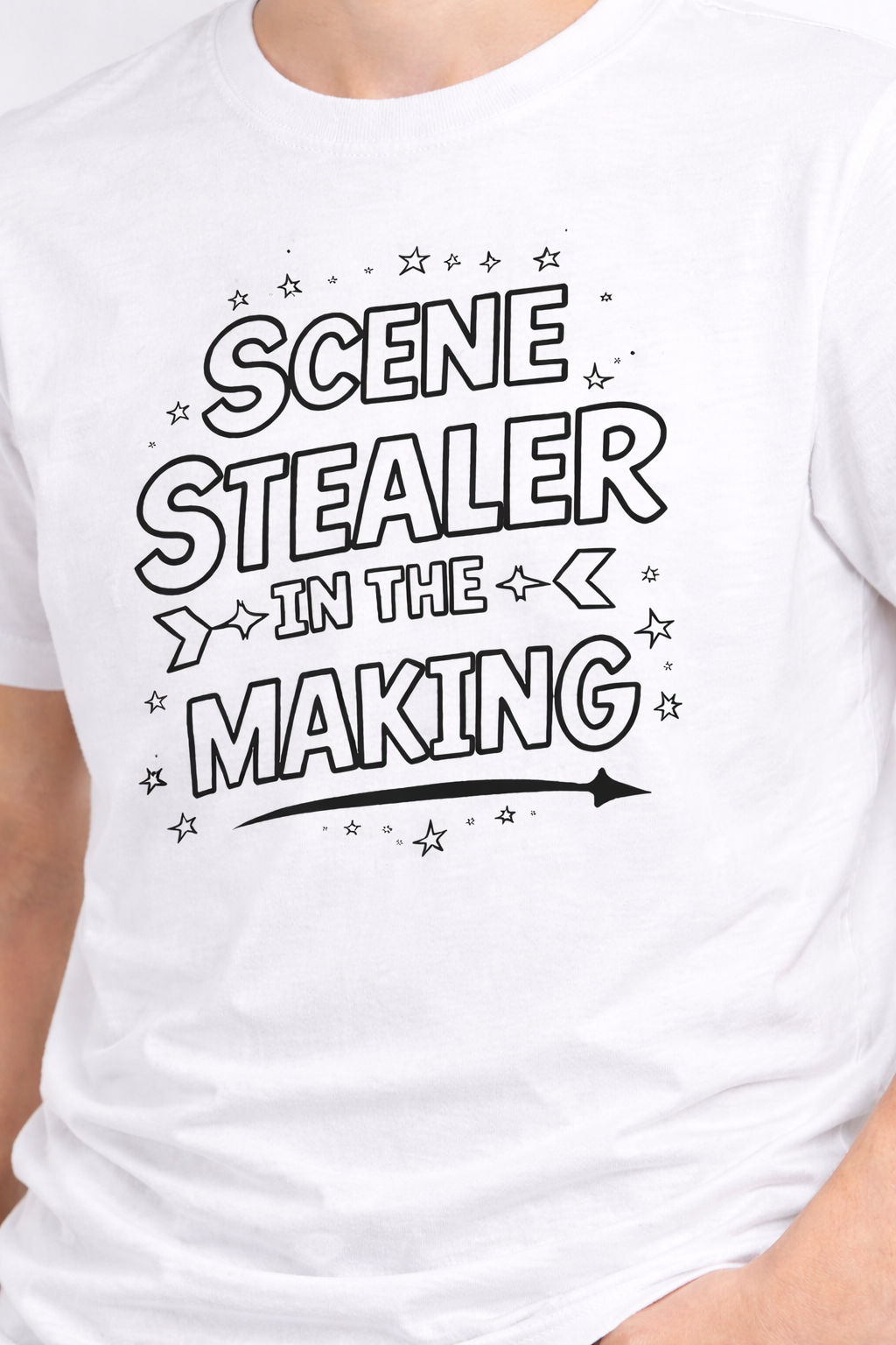 Scene Stealer in the Making Cotton T-Shirt for Kids