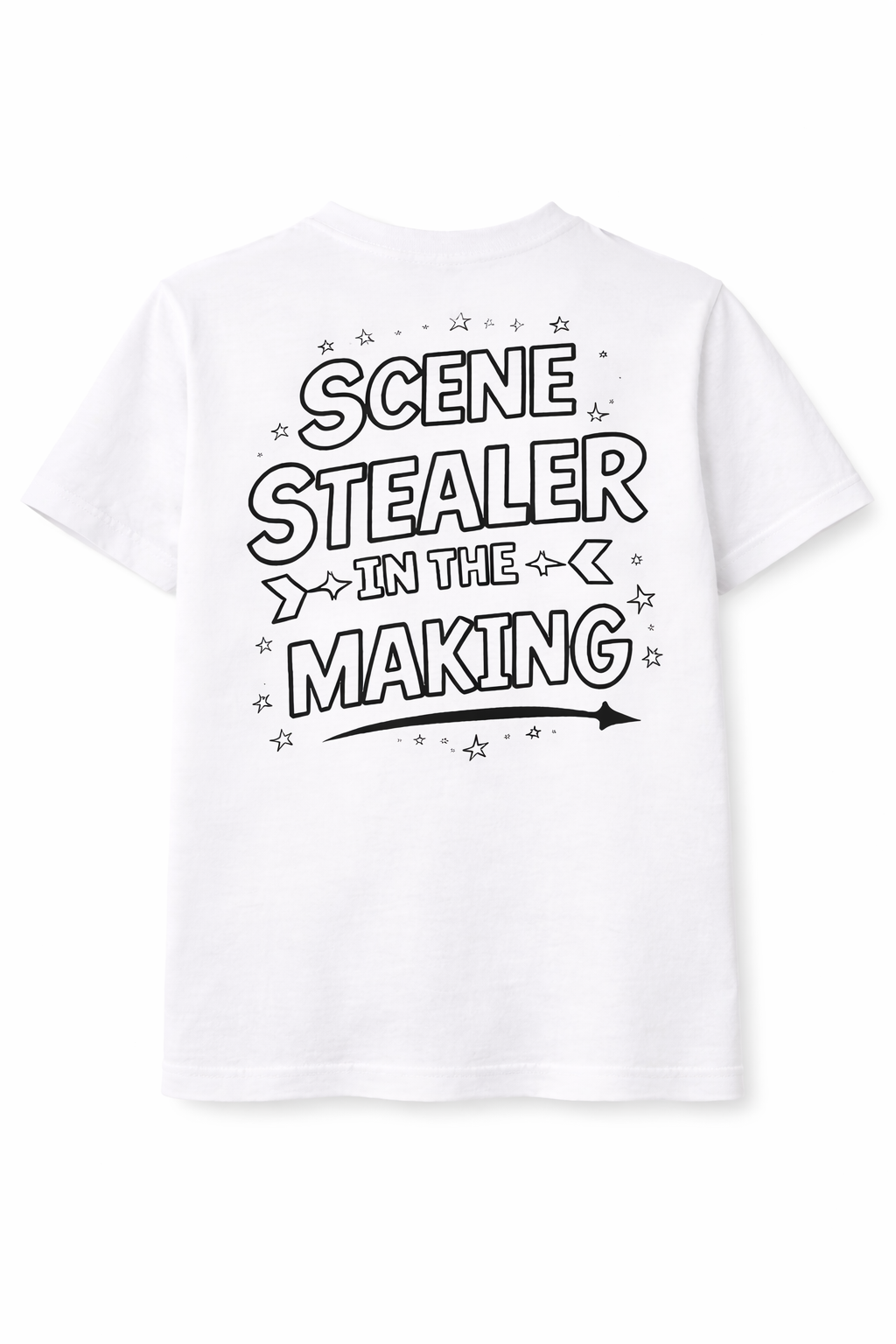 Scene Stealer in the Making Cotton T-Shirt for Kids