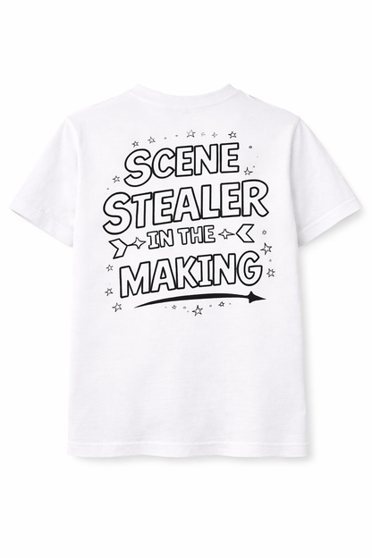 Scene Stealer in the Making Cotton T-Shirt for Kids