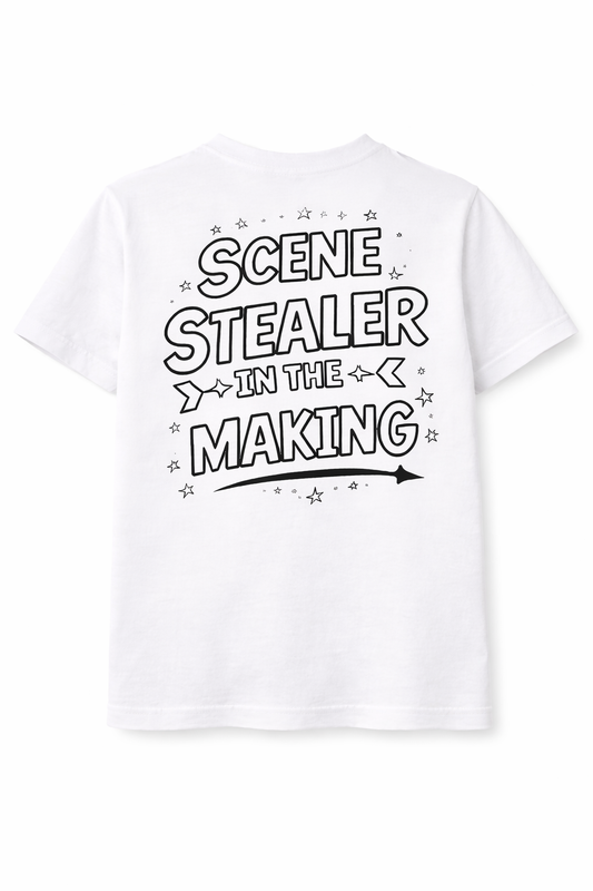 Scene Stealer in the Making Cotton T-Shirt for Kids