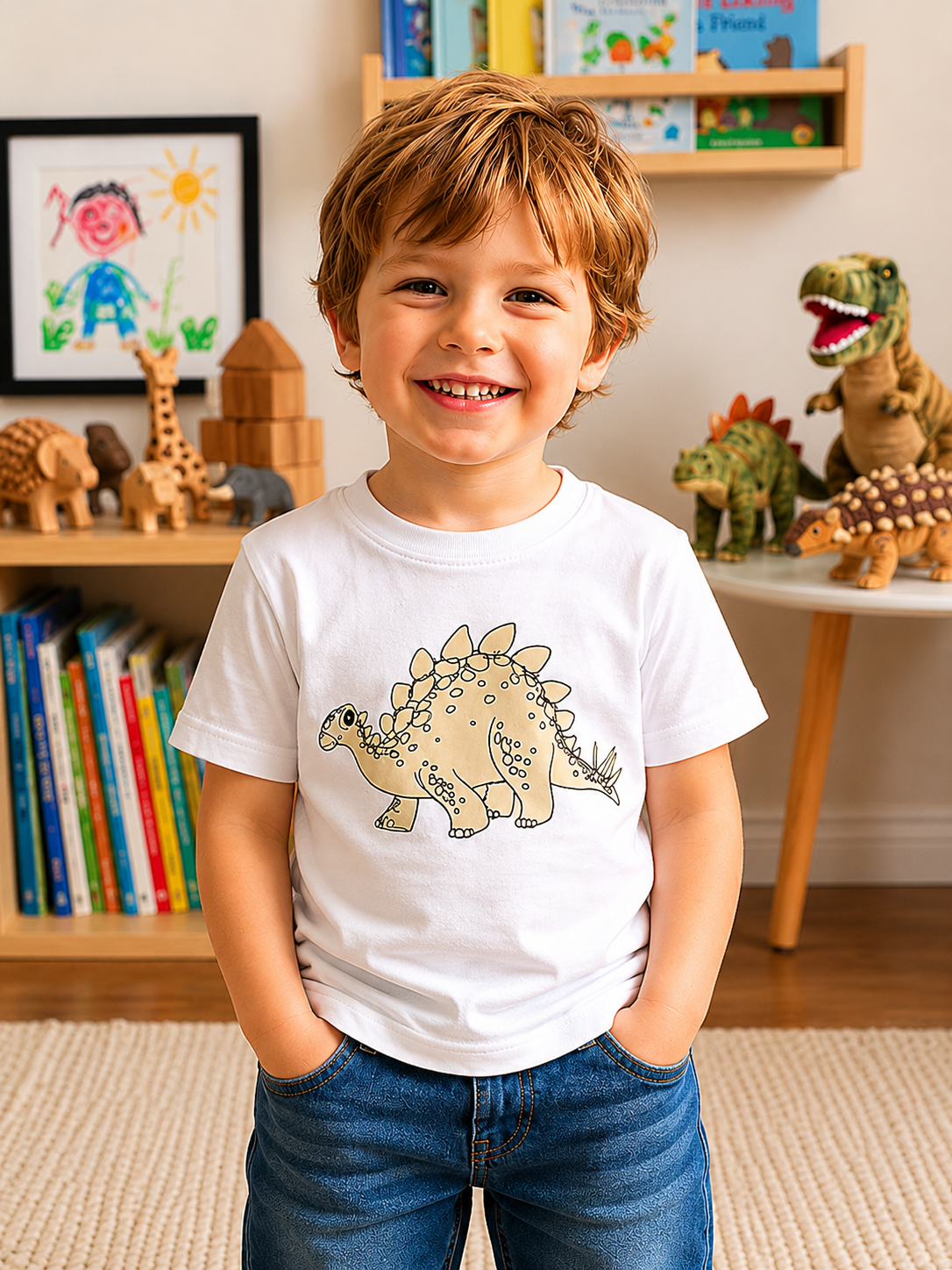 Dino Sun Activated Colour Changing T-Shirt for Kids