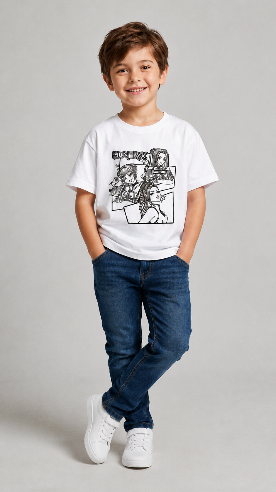 HUNTR/X Squad – Sun-Activated Colour Changing Cotton T-Shirt for Kids