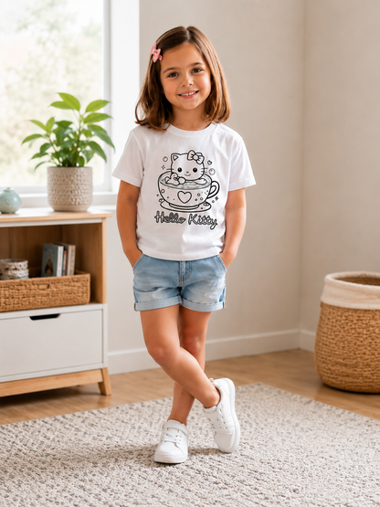 Hello Kitty Sun Activated Colour Changing T-Shirt for Kids