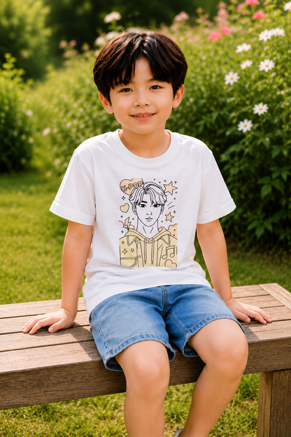 K-Pop Star Dreamer – Sun-Activated Colour Changing Cotton T-Shirt for Kids