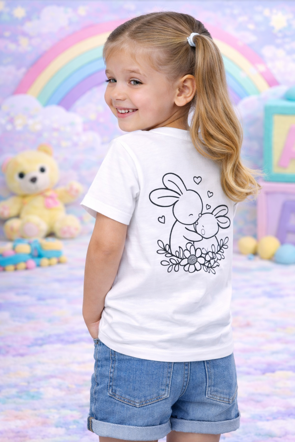 Bunny Love Hug T-Shirt for Kids