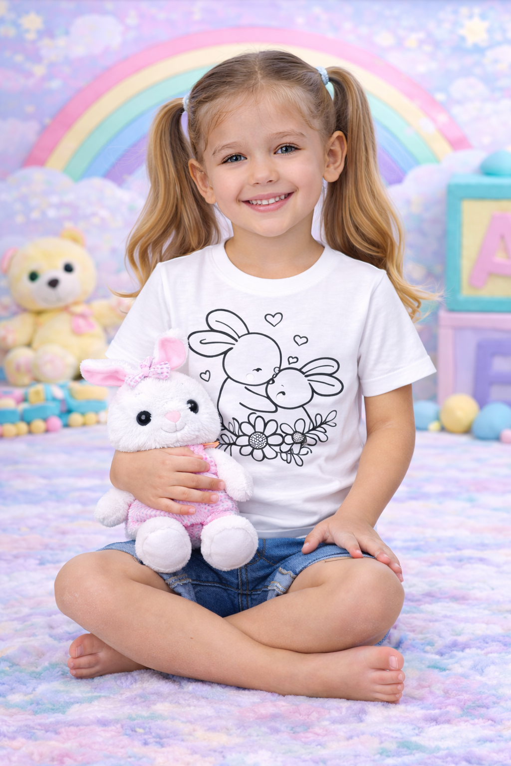 Bunny Love Hug T-Shirt for Kids
