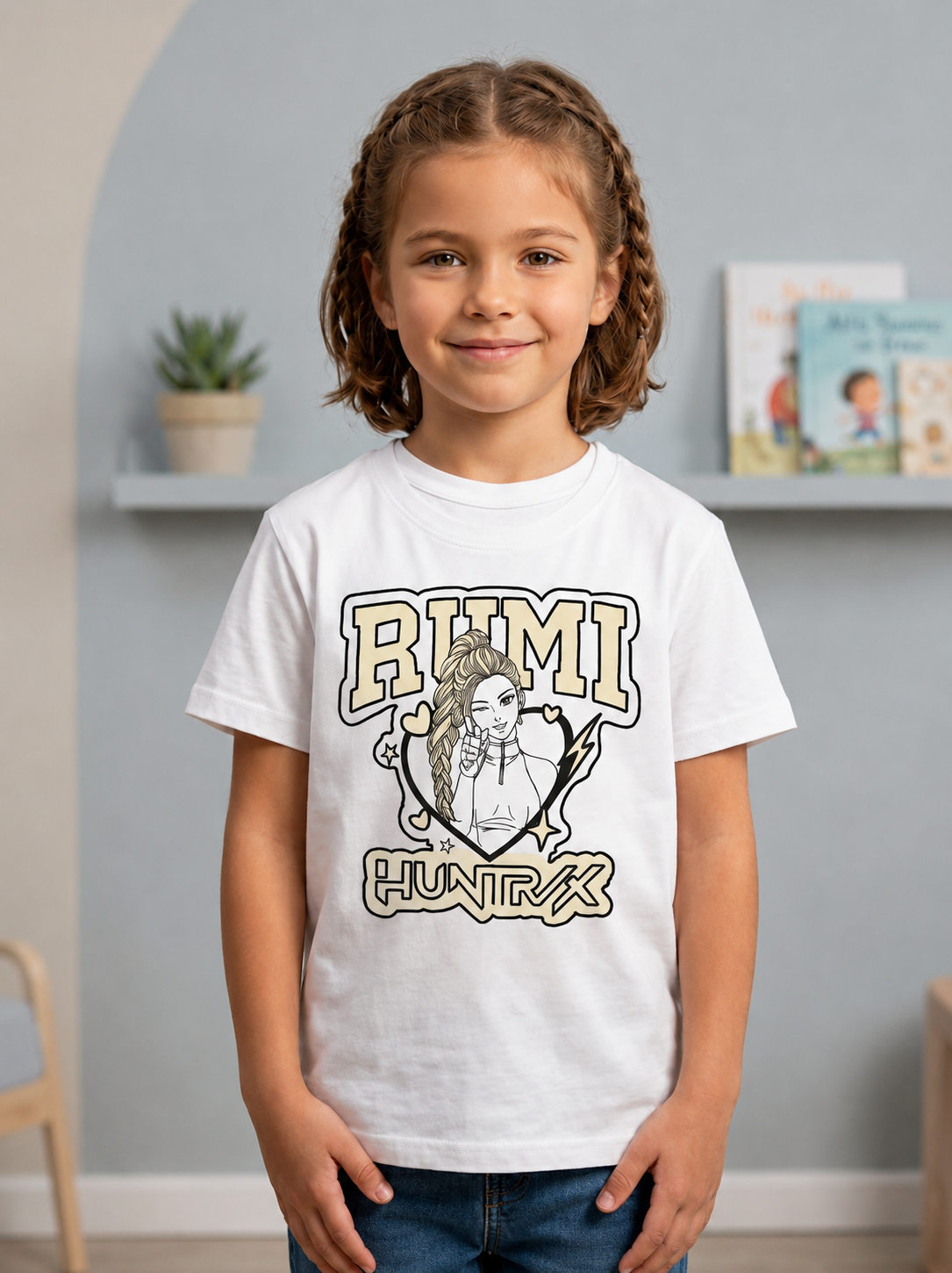 Rumi Personalized Anime Sun Activated Colour Changing T-Shirt for Kids