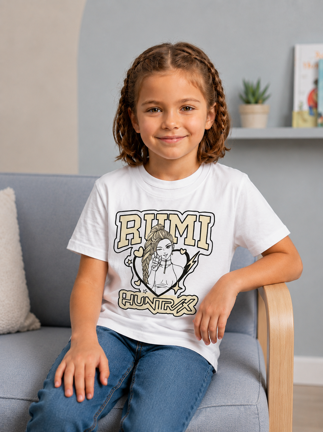 Rumi Personalized Anime Sun Activated Colour Changing T-Shirt for Kids