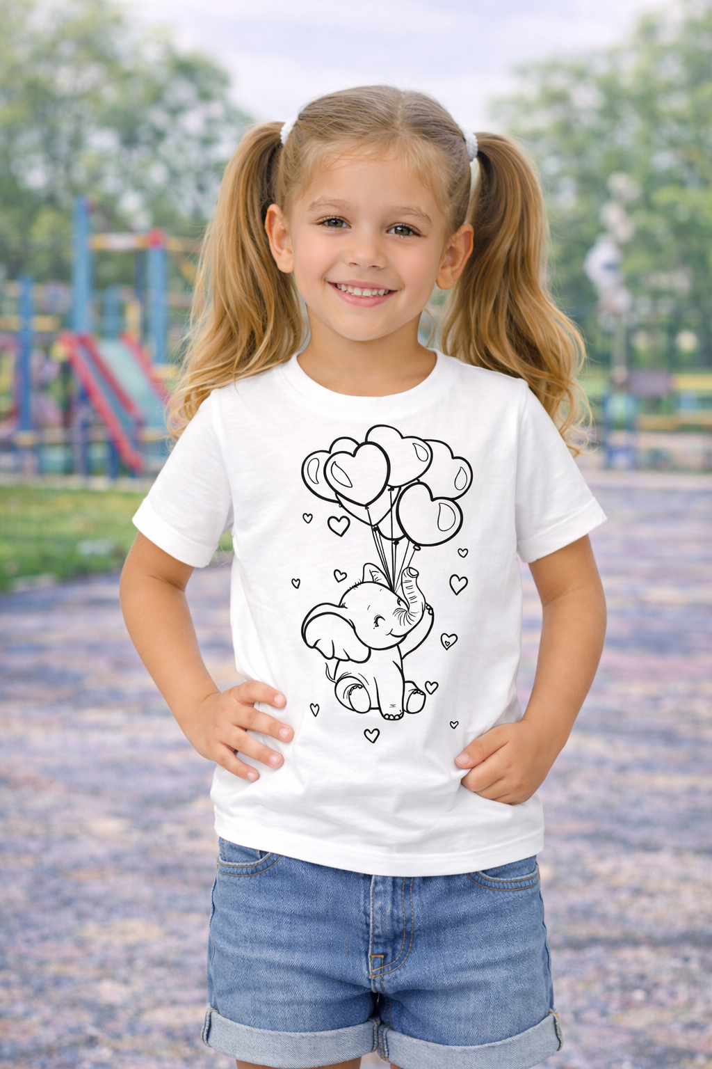 Joyful Elephant T-Shirt for kids