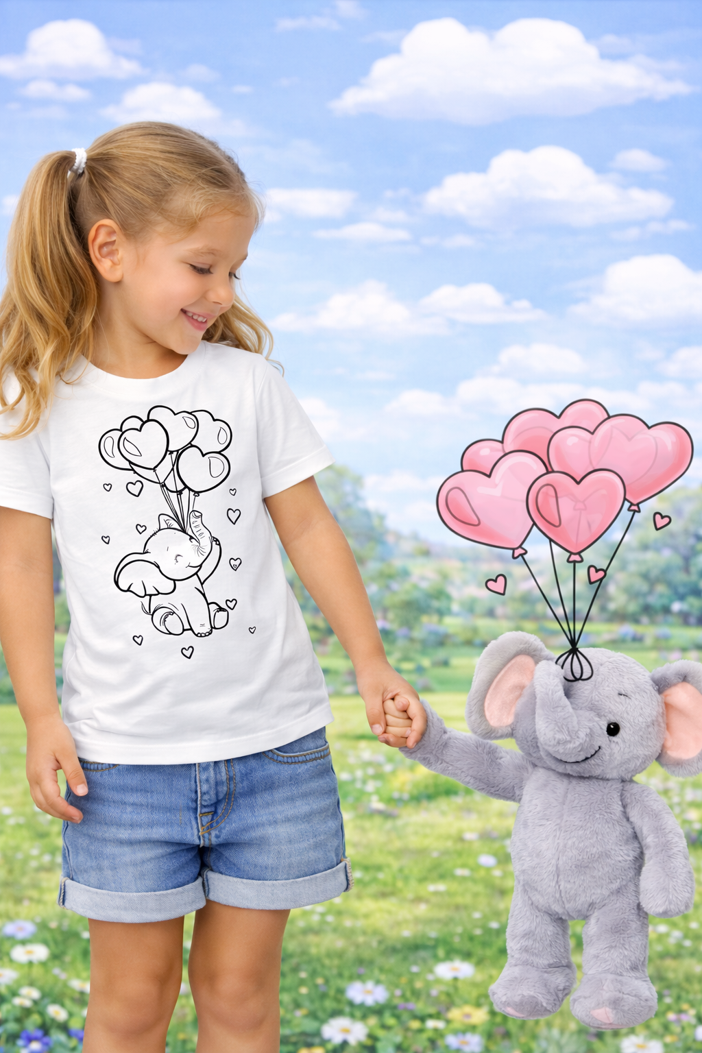 Joyful Elephant T-Shirt for kids