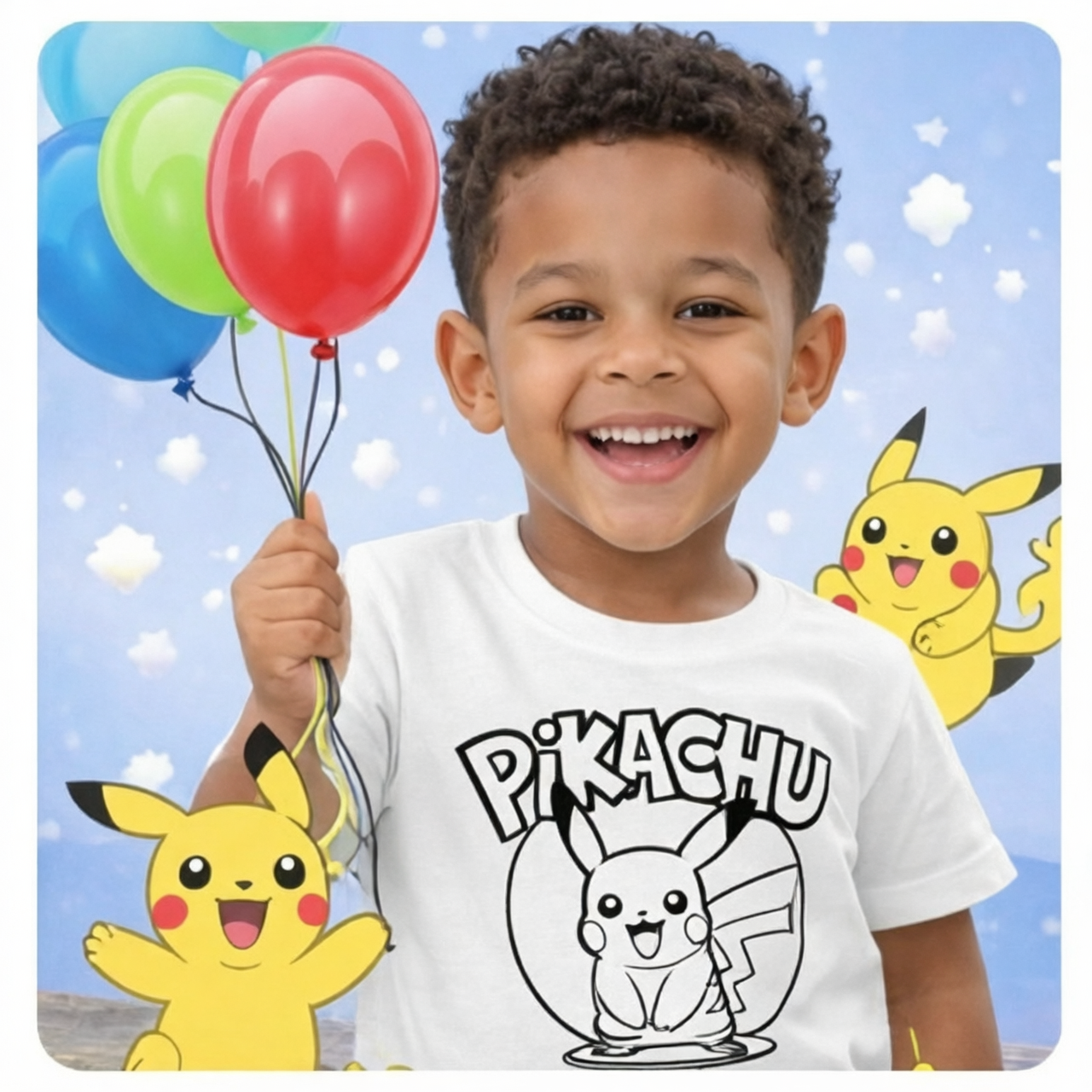 Pikachu Cartoon T-Shirt for kids