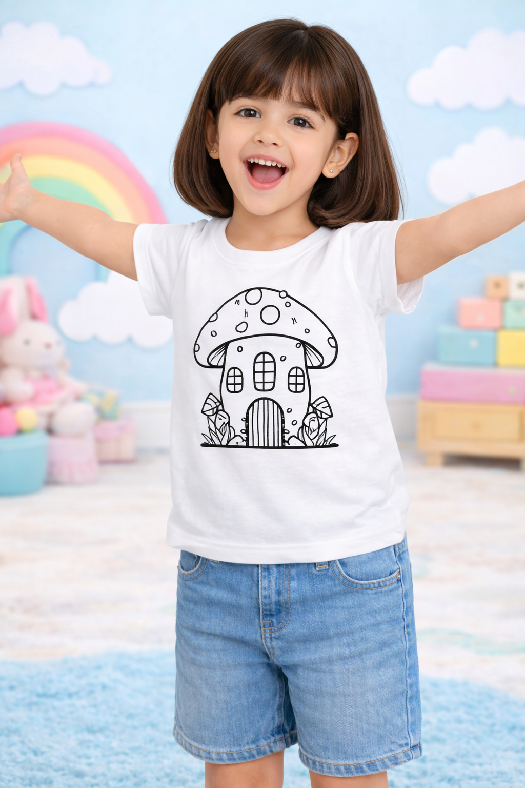 Forest Mushroom Magic Kids T-Shirt