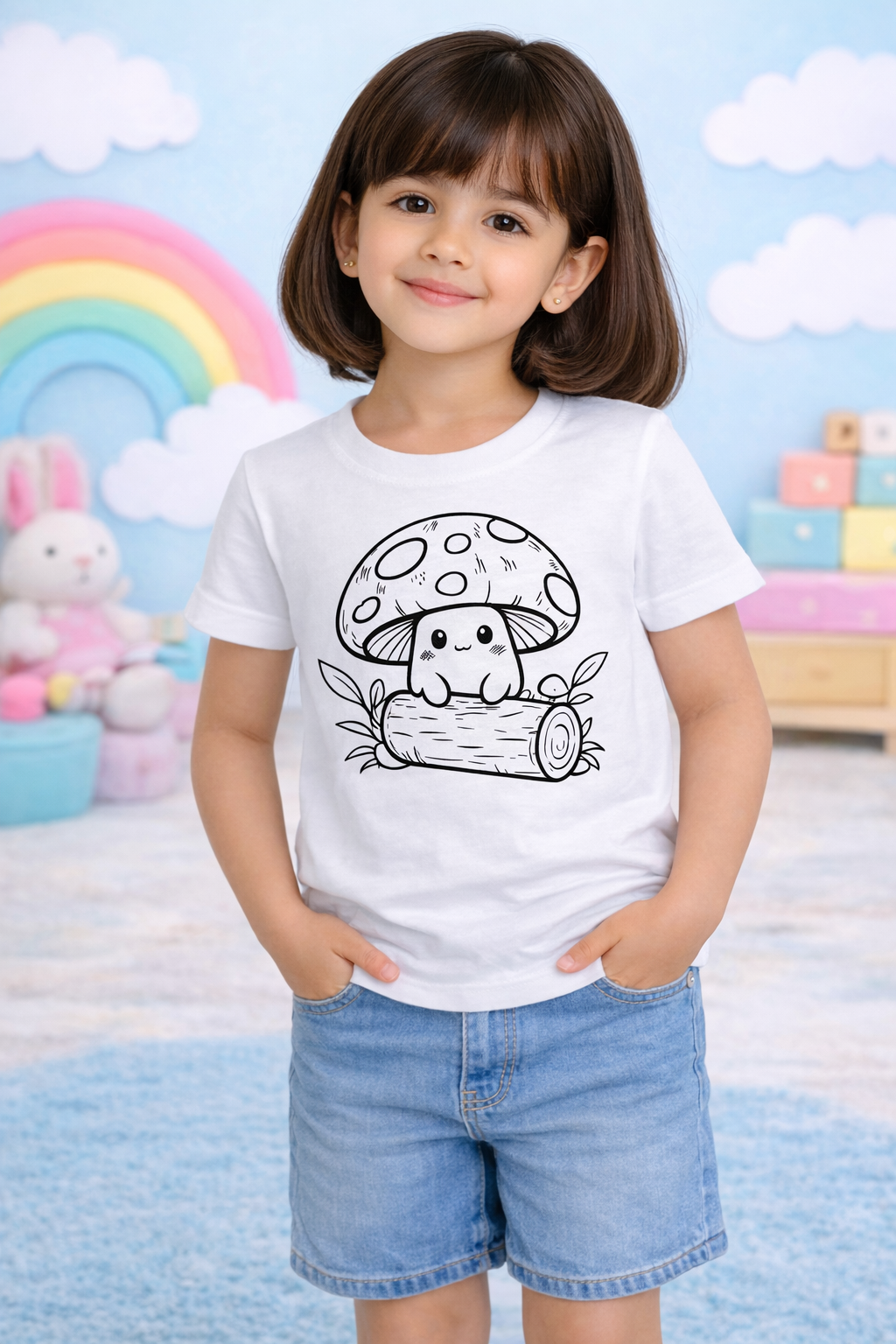 Forest Mushroom Magic Kids T-Shirt