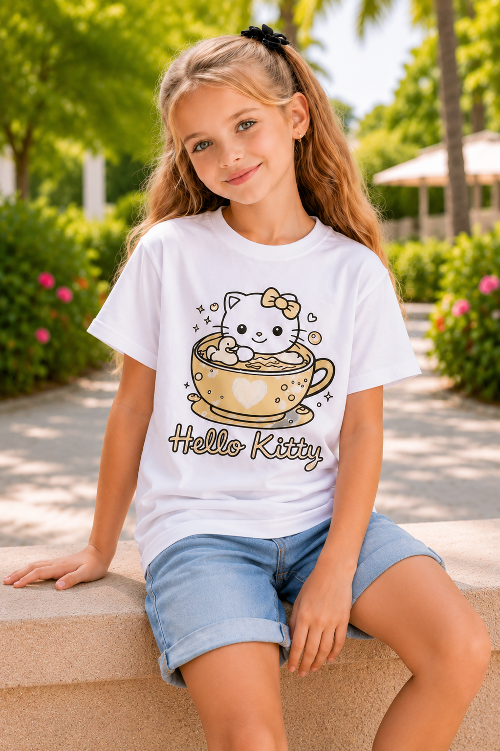 Hello Kitty Sun Activated Colour Changing T-Shirt for Kids