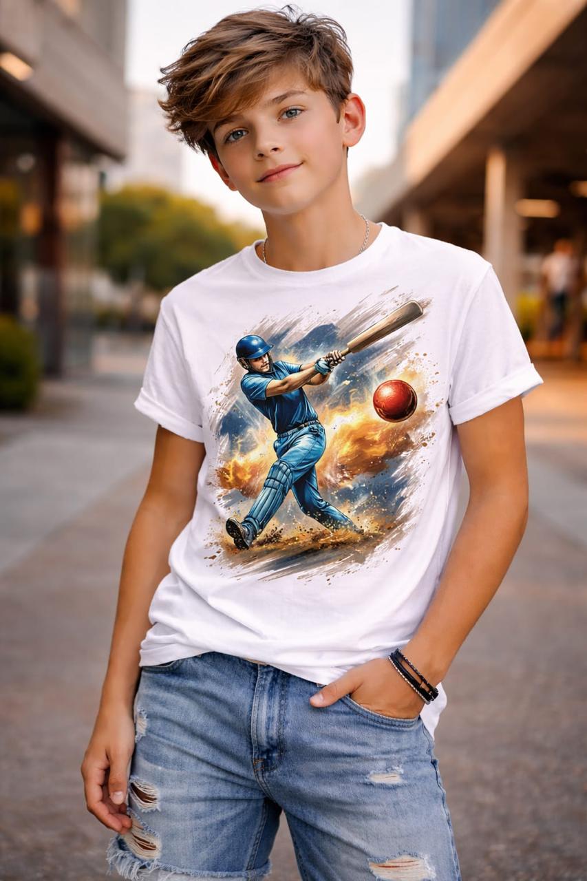 Power Hitter Kids Cotton T-Shirt