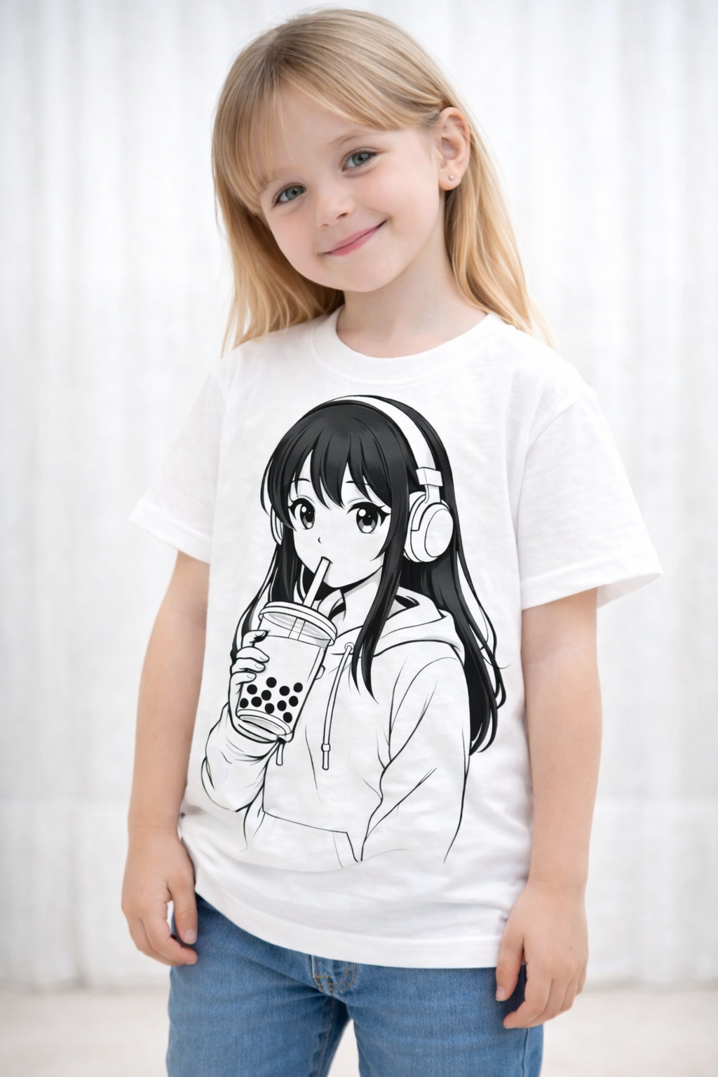 Anime Bubble Tea T-Shirt for kids