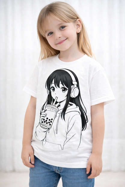 Anime Bubble Tea T-Shirt for kids