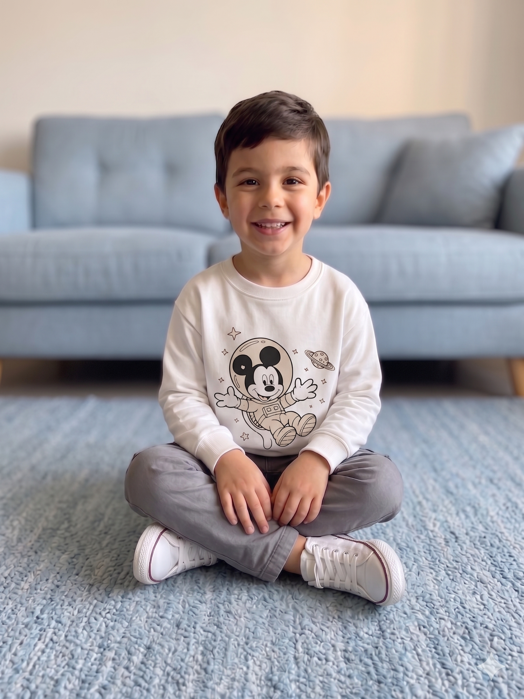 Space Explorer Mickey – Sun-Activated Colour Changing Cotton T-Shirt for Kids