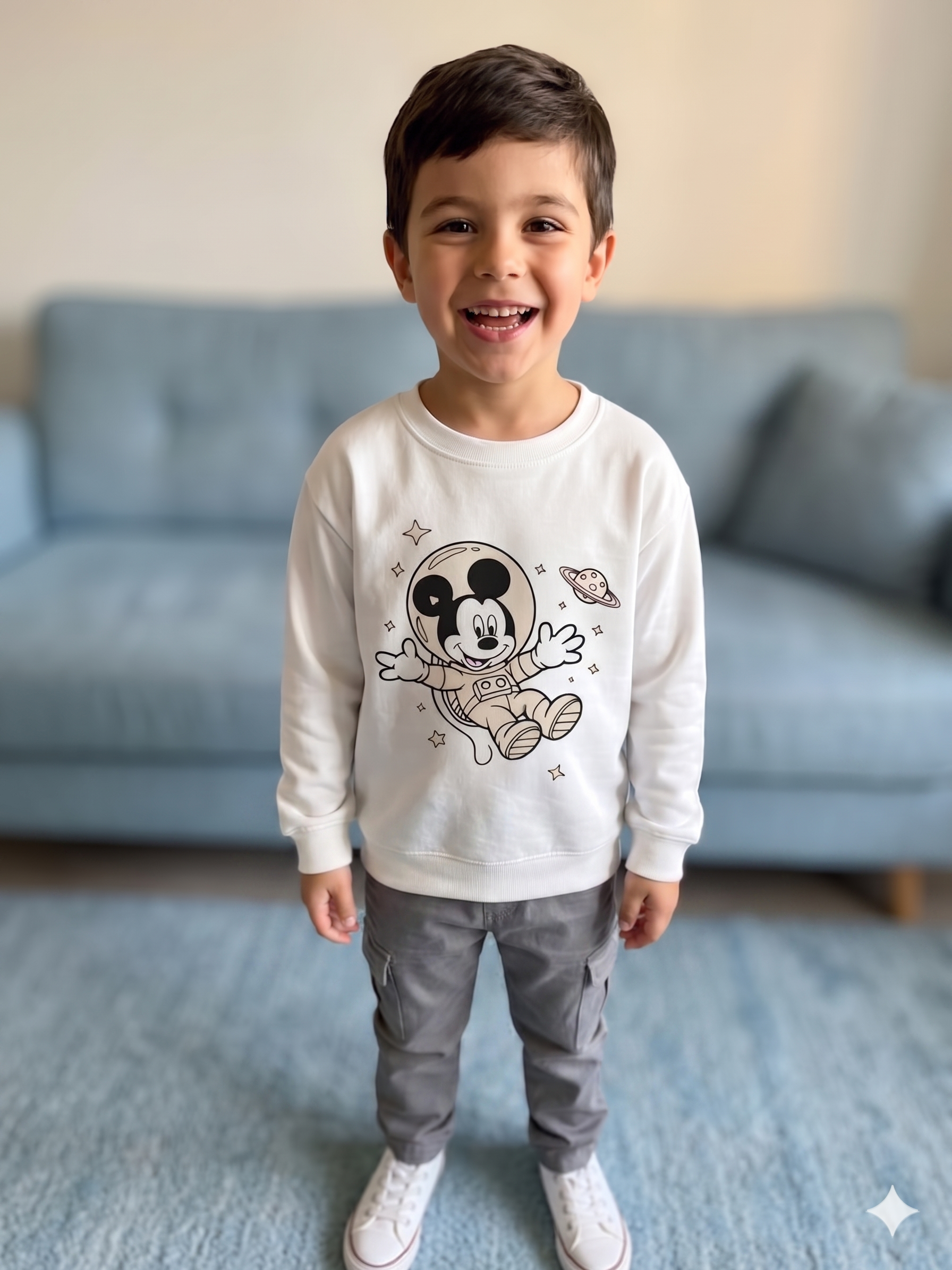 Space Explorer Mickey – Sun-Activated Colour Changing Cotton T-Shirt for Kids