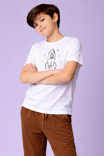Rocket Star Explorer Glow Kids T-Shirt