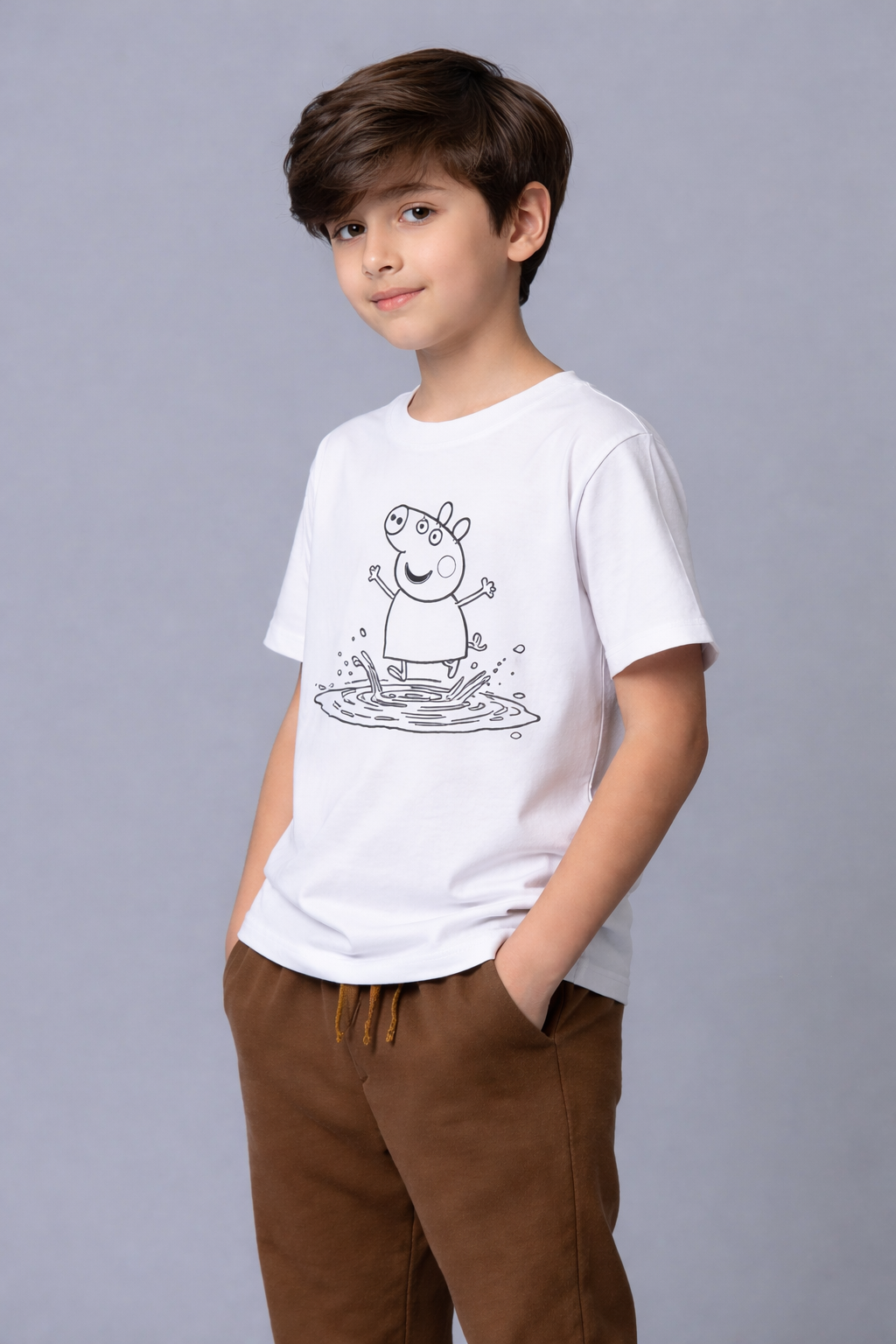 Happy Splash Pig Glow Kids T-Shirt