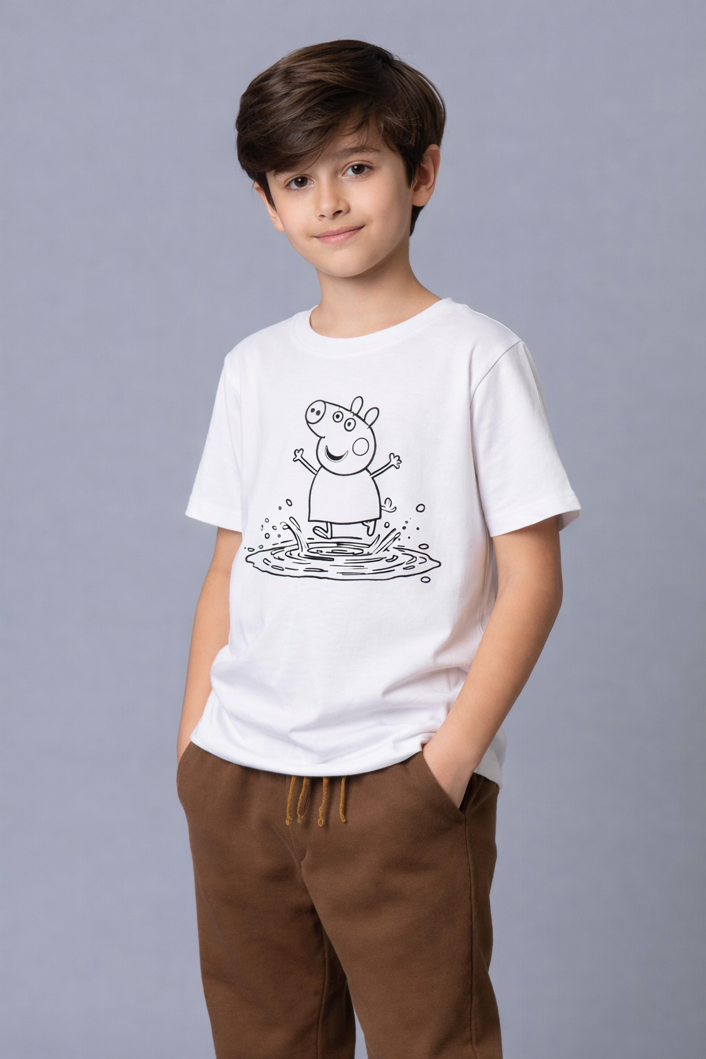 Happy Splash Pig Glow Kids T-Shirt