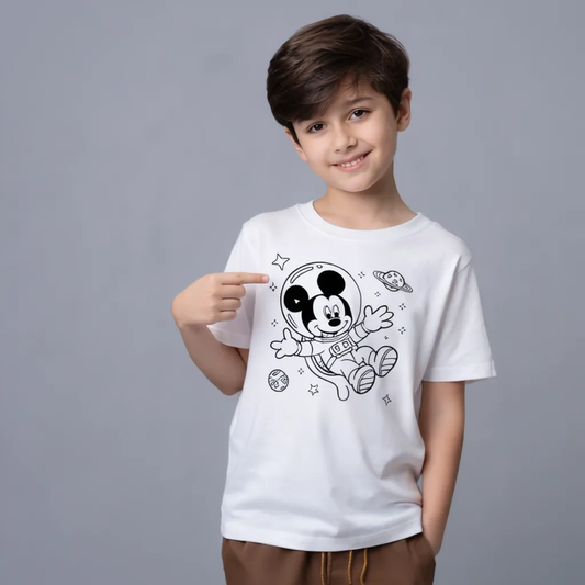 Space Explorer Mouse Glow Kids T-Shirt
