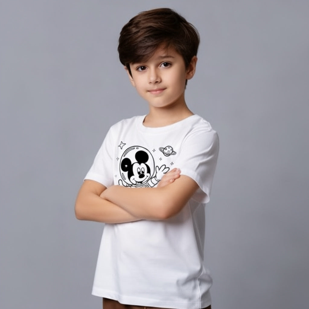Space Explorer Mouse Glow Kids T-Shirt