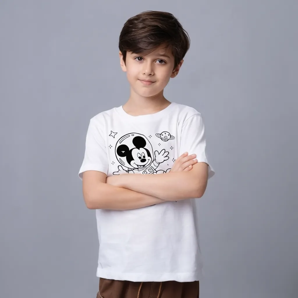 Space Explorer Mouse Glow Kids T-Shirt