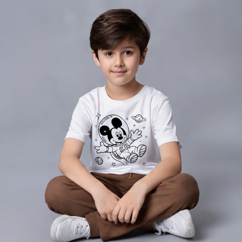 Space Explorer Mouse Glow Kids T-Shirt
