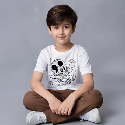 Space Explorer Mouse Glow Kids T-Shirt